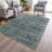 Machine Washable Indoor/Outdoor Xhevrie Teal Rug-377036704