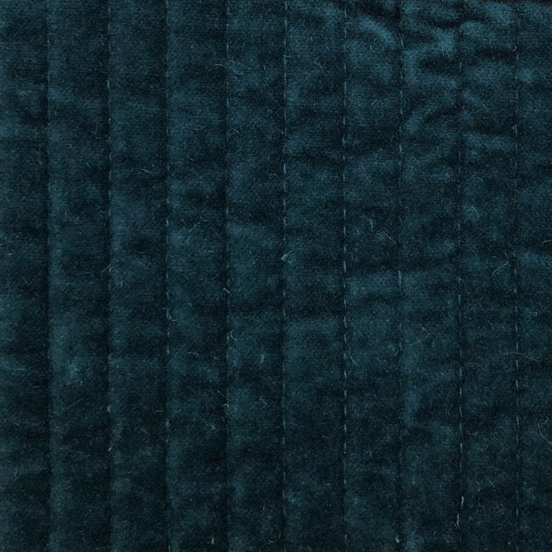 Courtepointe rustique en velours de coton, Bleu foncé, Courtepointe simple