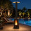 70,000 BTU Wood Pellet Patio Heater with Wheels & Glass Window, Outdoor Heater for Patio, Backyard & Commercial Use