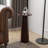 Solid Wood Round Drink Table - Walnut Finish, Sculptural Pedestal Accent / Martini Table, No Assembly - Enteka