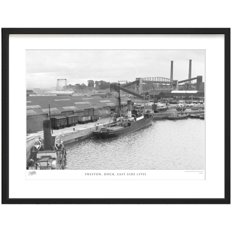 Preston, Dock, East Side C1955 - Single Picture Frame Print, 28cm H x 36cm W x 2.3cm D