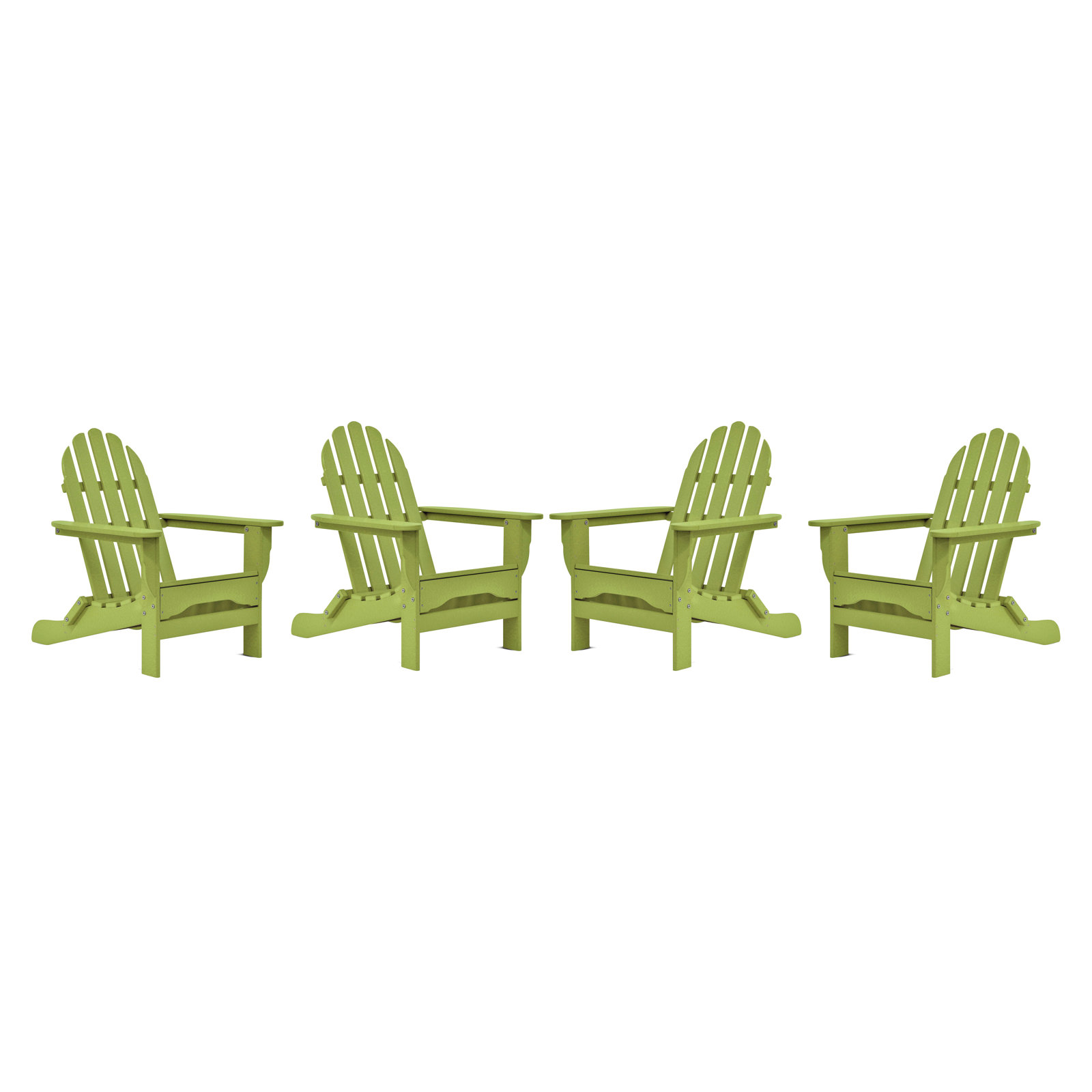 Brunt Outdoor Adirondack Set, Lime Green