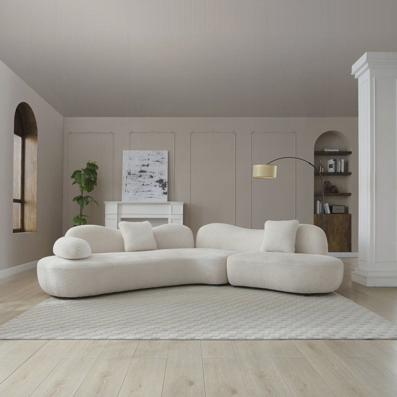 Canapé modulaire courbé moderne, canapé 5 places Boucle pour le salon, chambre à coucher