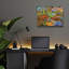 Art mural en verre épique «Reptiles» par Tim Jeffs, 16 po x 12 po