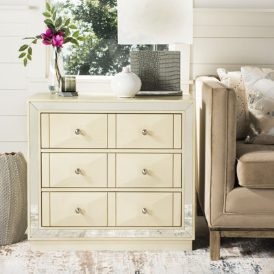 Commode décorative 3 tiroirs à miroir Glacaeu