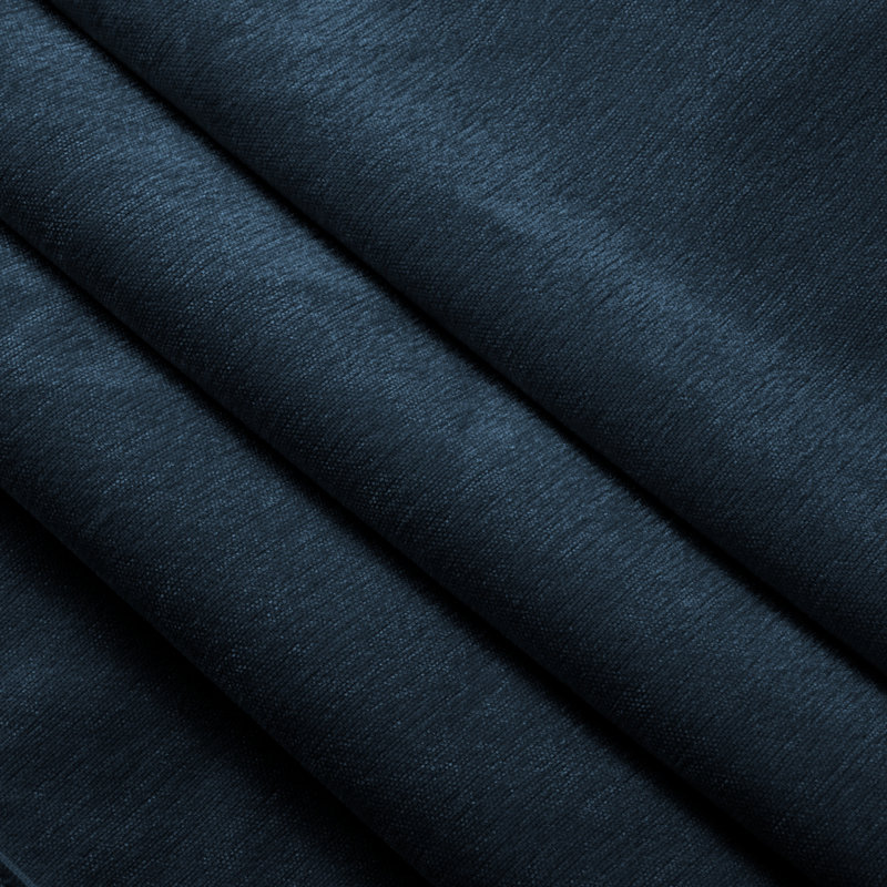 Canapé, repose-pieds en chenille, 3, H 34,6 po x l 120 po x P 33 po, Chenille bleu