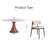 Jetta 5 - Piece Kitchen Dining Table Set Mid-Century Style Solid Wood Pedestal (1 Table 4 Chairs)-744817777