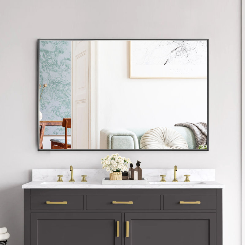 Mckaylin Balhar Rectangle Metal Framed Full Length Mirror, 36" x 55"