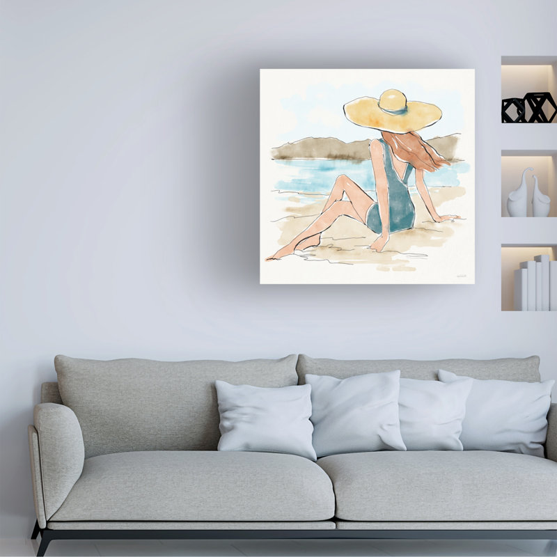 Œuvre d'art sur toile Bacheline Beauties II, Bleu, H 35 po x l 35 po