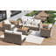 Ensemble de canapé d'extérieur avec coussin épais et chaises berçantes pivotantes, ensemble de conversation pour canapé d'extérieur, cour arrière-540731768