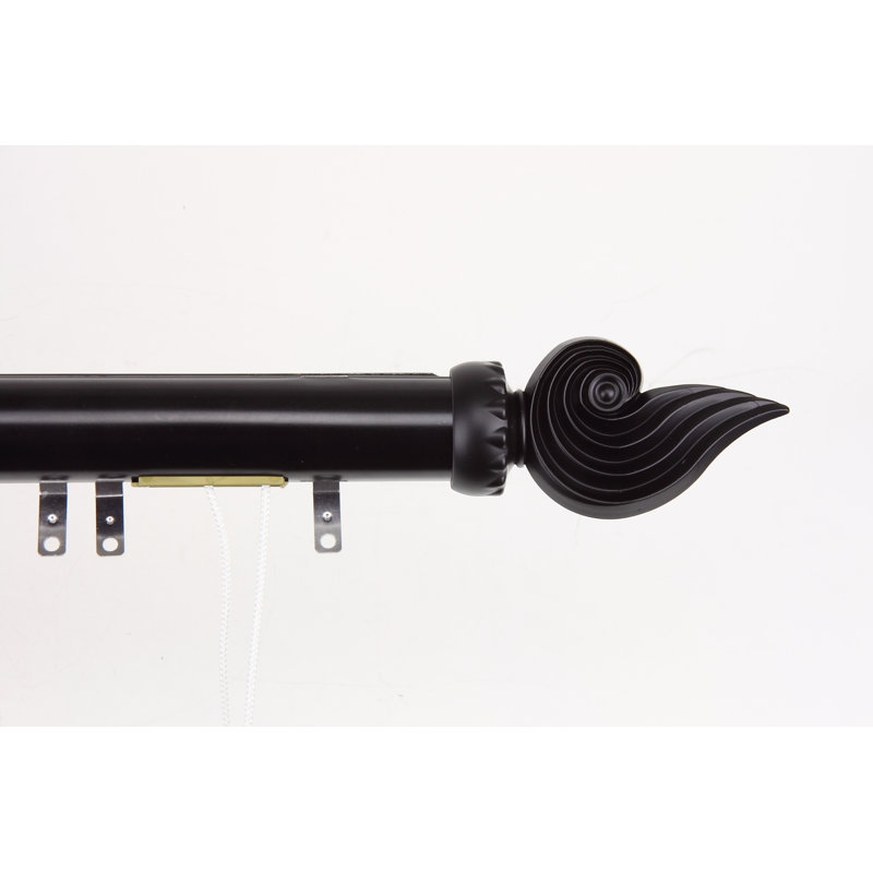 Tringle à rideaux simple Lesher, l 30 - 48 po, Noir