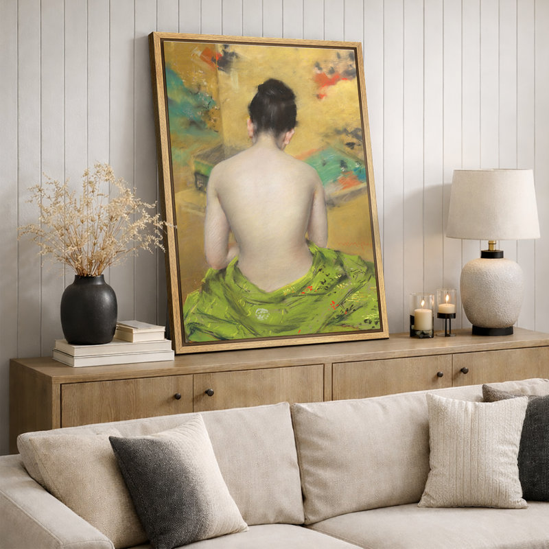 Illustration de femme moderne expressionniste moderne, images figuratives contemporaines, impression sur toile encadrée