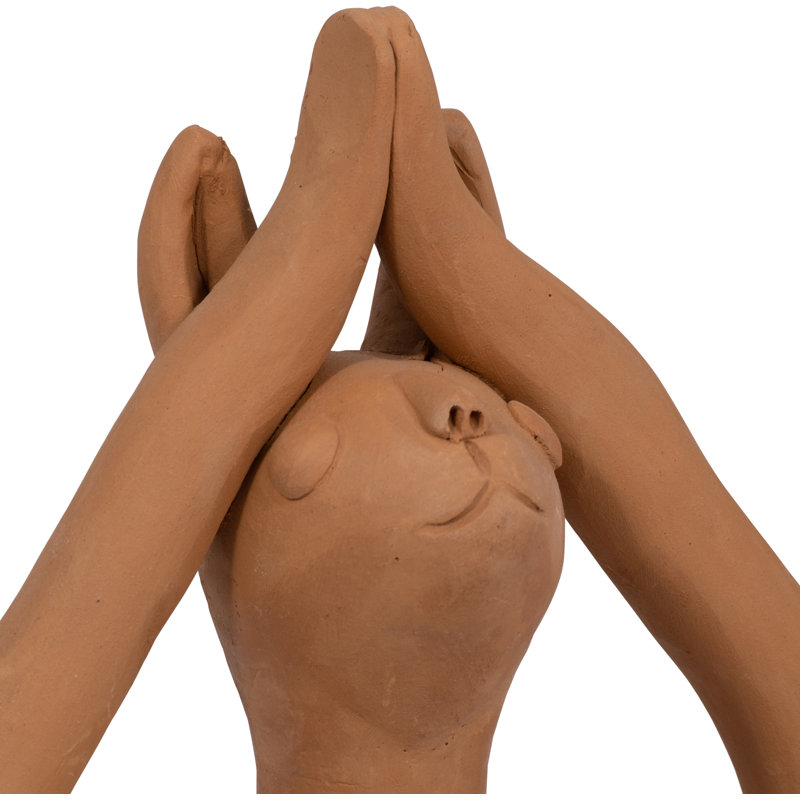 Figurine bohème en terre cuite Boho, H 10 po x l 7 po x P 6 po