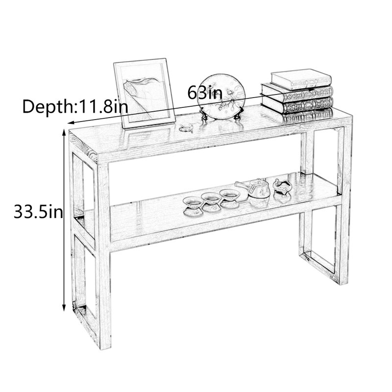 Console Modern Minimalist, Noyer