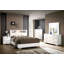 1Pc Chest Contemporary Style Five Drawers Chrome Accents High Gloss Coating White And Chrome Finish Bedroom