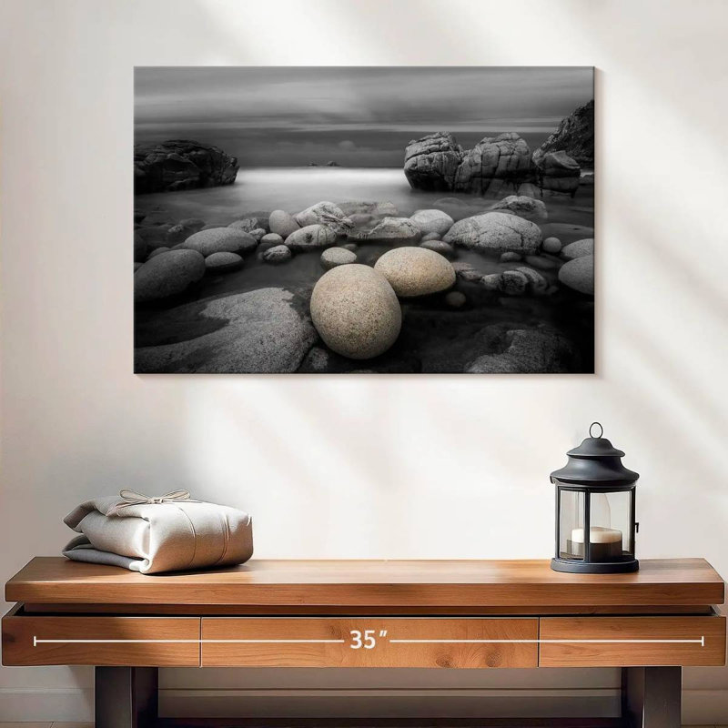 Pop Rocky Beach Canvas Print, 16" H x 24" W x 1.25" D