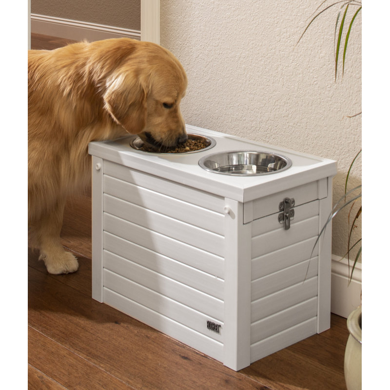 Southwick ECOFLEX® Elevated Dog Bowl Feeder with Storage in Antique White, Antique White