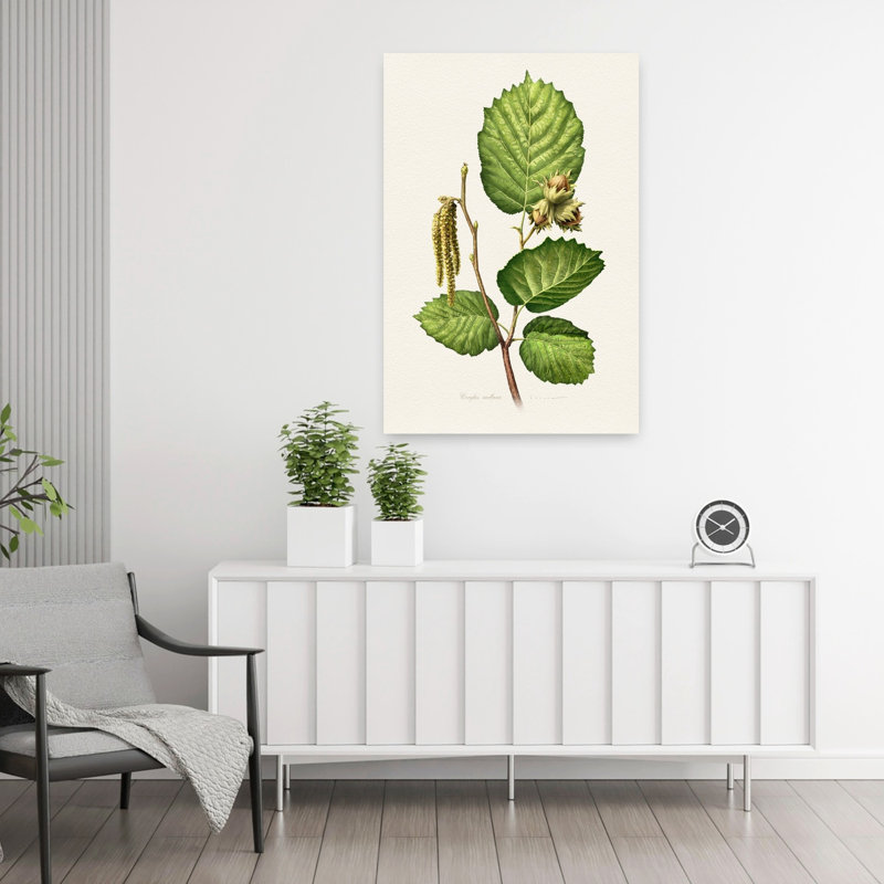 Art contemporain contemporain avec fleurs de bouleau, H 36 po x l 24 po
