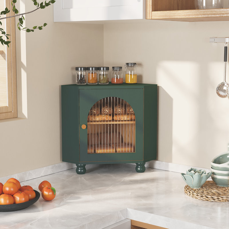 2-Layer Bread Box For Kitchen Countertop, Green