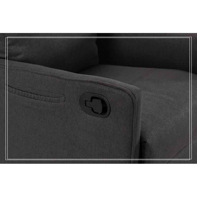 Comfortable Rocking Chair with Adjustable Feature for Relaxation, Dark Grey