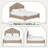 Elegant Sand Finish Queen Panel Bed with Turned Legs