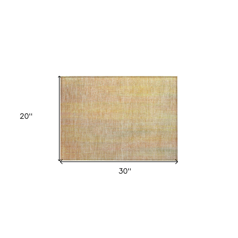 Tapis extérieur lavable antidérapant à rayures jaunes et oranges 2 pi x 3 pi