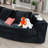 115.7" Chenille Modular Sectional Sofa - 2-Piece Curved Design with 5 Pillows, No Assembly Required, Free-Form Ergonomic Shape-1910366577