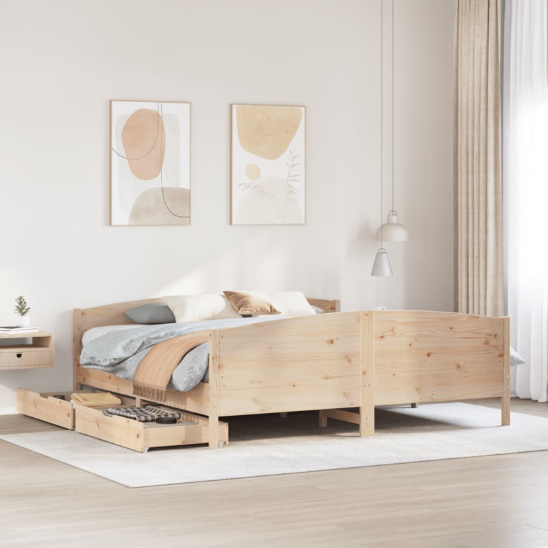 Storage Bed, Brown, 200 x 200cm
