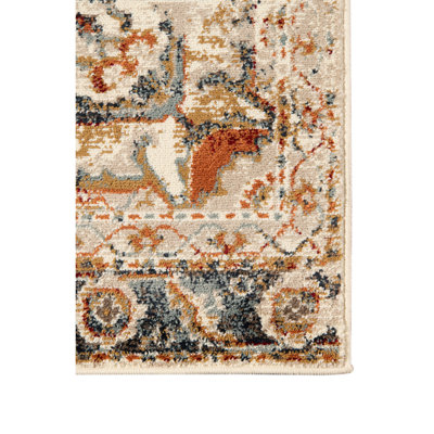 5' X 7' Gold Medallion Power Loom Area Rug