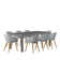 Anautica 8 - Person Wood Patio Dining Set with Rectangular Table