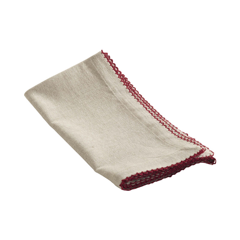 Willcox Cotton Square Napkin, Red