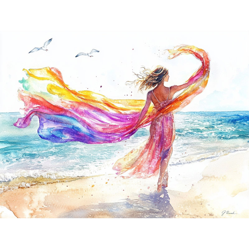 Danse avec la brise - art mural sur toile tendue, H 16 po x l 24 po