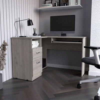 L-Shaped Desk Bradford, Keyboard Shelf