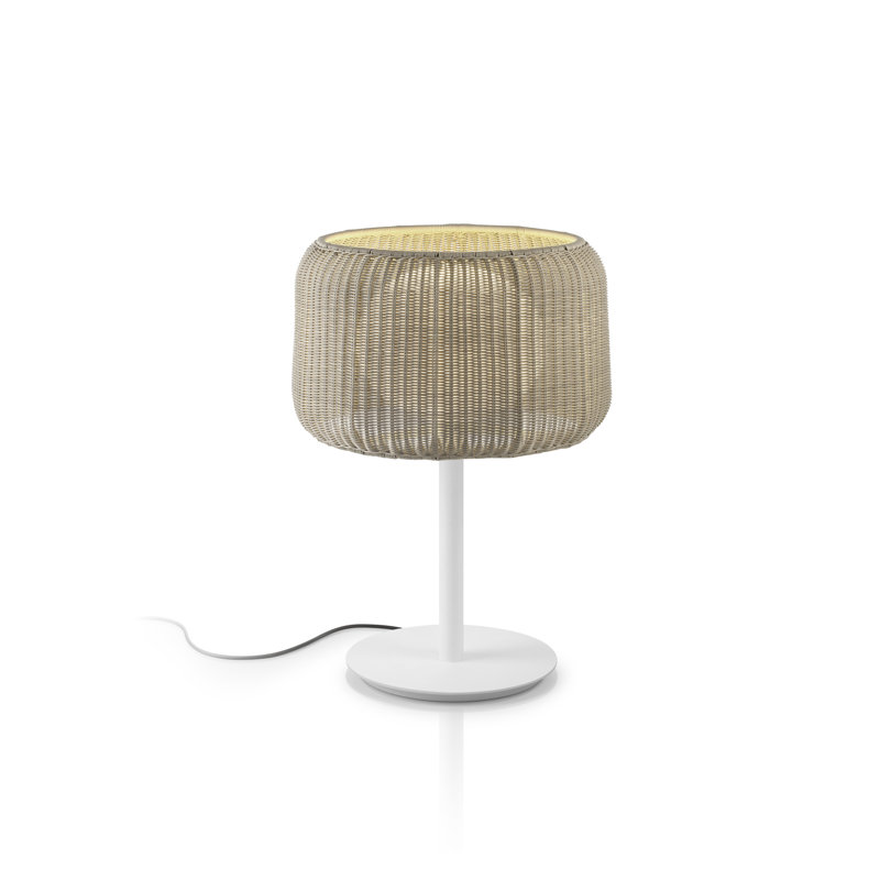 Fora Metal Table Lamp, Light Beige, Natural White