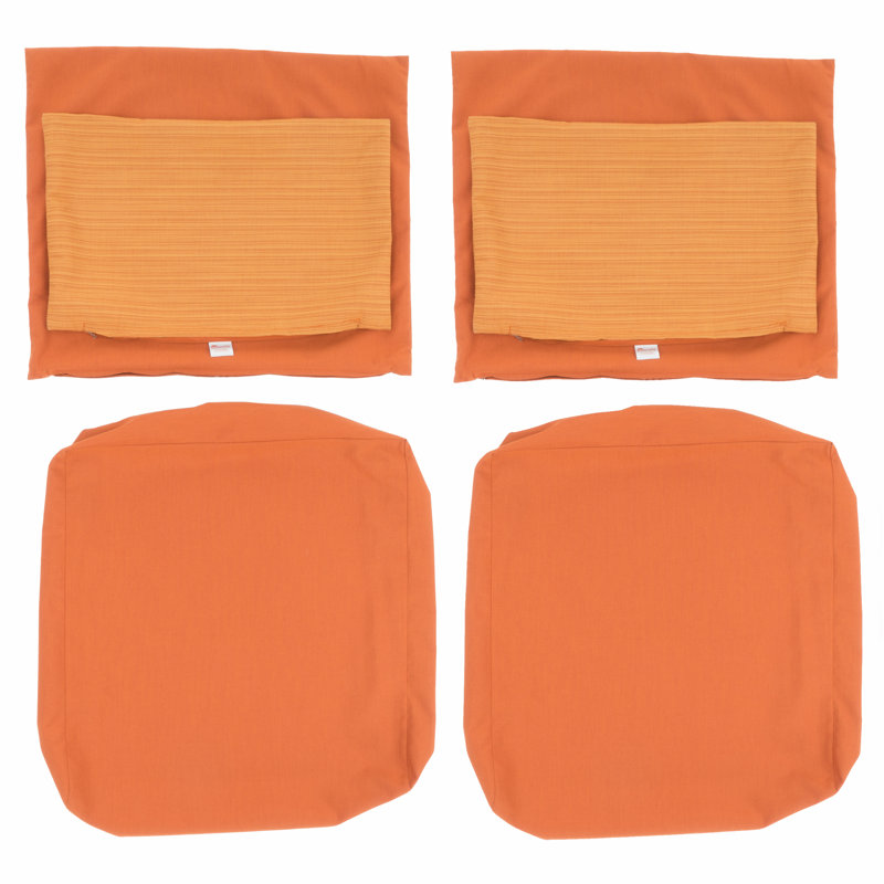 Castelli Outdoor Sunbrella Cushion Cover, Orange Sunbrella®