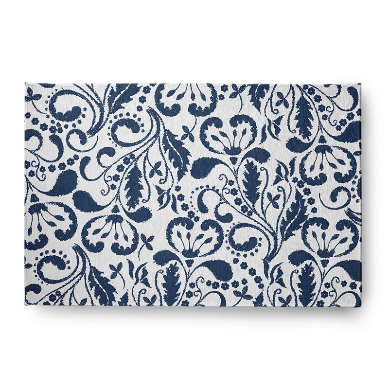 Chenille Floral Indoor Rug, Rectangle 4' x 6'