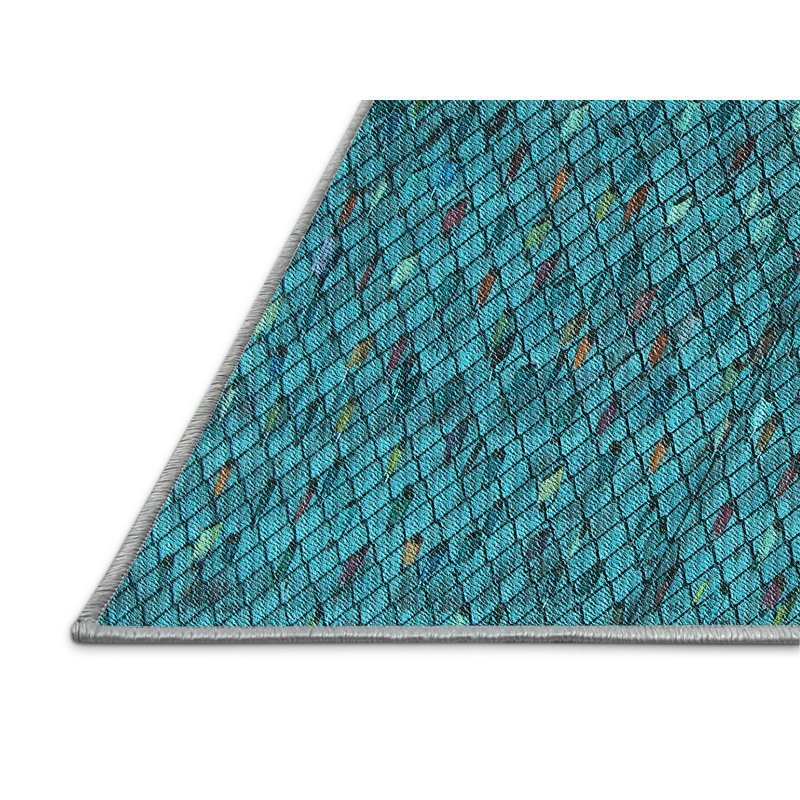 Tapis 100% à motifs lavables à la machine 2989, Rectangle 6 pi x 9 pi