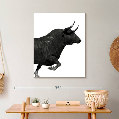«Charging Black Bull» sur toile