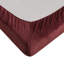 Drap-housse pour grand lit 4 pièces bourgogne, 100% velours, avec drap plat, 2 taies d'oreiller ajustées, élastique pour matelas de 16 po, couleur douce et douillette, brossé des deux côtés
