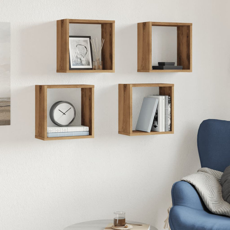 Renu Floating Shelf, 30cm H x 30cm W x 15cm, Artisan Oak