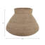 Vase sculpté tissé à large ouverture pour fleurs - Vase haut décontracté pour centre de table de salle à manger ou décoration intérieure - 18 po, brun et brun clair