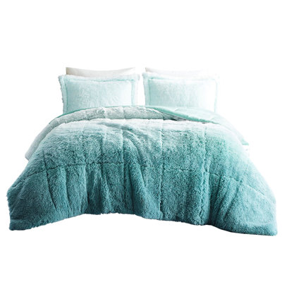 Shaggy Fur Comforter Mini Full/Queen - , , Fur, Water-Repellent, Warm