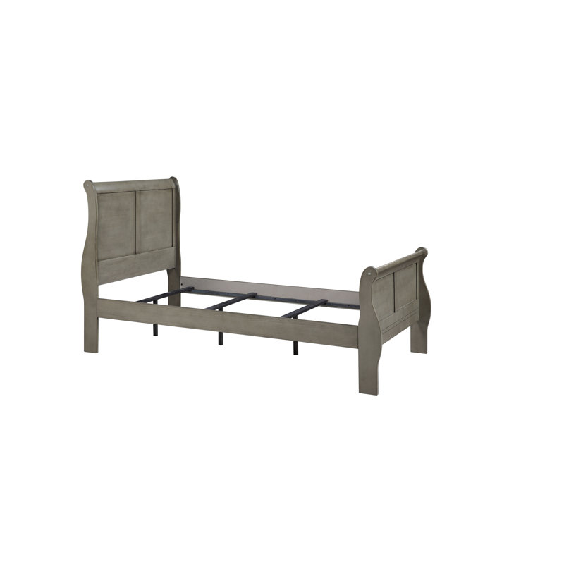 Ensemble de chambre à coucher Julianis, Champagne, 4 Pieces : Mirror, Bed, Dresser, Nightstand, Grand