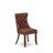 5-Pc Dining Room Set Include a Round Table and 4 Burgundy Polyester Fabric Upholstered Chairs with Button-Tufted Back, Antique Walnut-1496369328-1496369330-1507474121