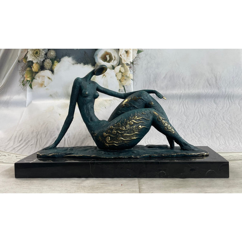 ORIGINAL ART DECO MODÈLE ABSTRAIT MODERNE BRUTE STATUE BRONZE STATUE VERT