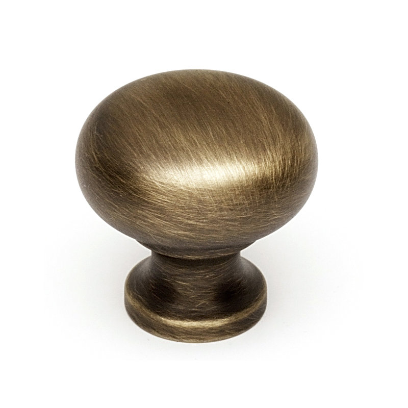 Poignée champignon, Mat anglais antique, H 0,75 po x l 0,75 po x P 0,4375 po