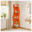 Étagère d'angle à 5 niveaux en forme de S, présentoir incurvé moderne autoportant, support de plante d'angle peu encombrant pour salon, chambre à coucher, salle de bain, bureau à domicile-1322366104
