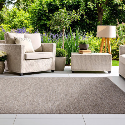 Tapis extérieur moderne à motif géométrique, tapis lavable antidérapant