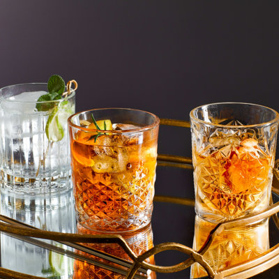 Libbey Classic Cocktail Hobstar Double Old Fashioned Glasses, 12 oz.