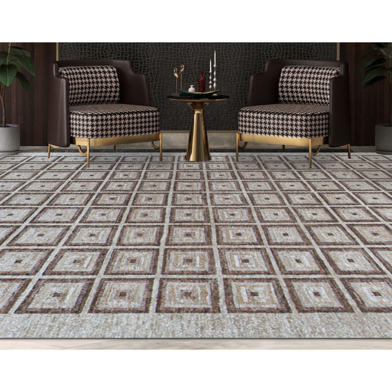 Hand-Knotted High-Quality Ivory Area Rug